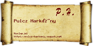 Pulcz Harkány névjegykártya